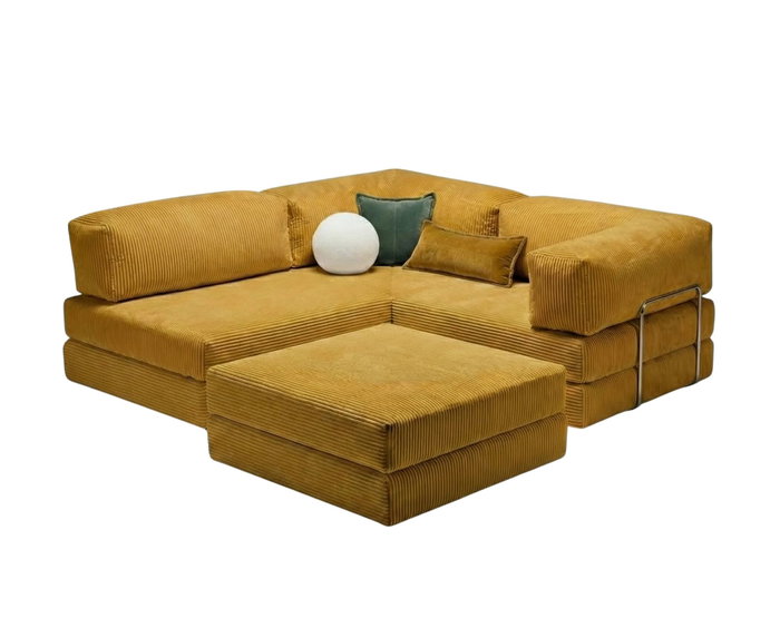 Atelier Del Sofa Kanyon - Sofá-Cama Esquinero Mostaza